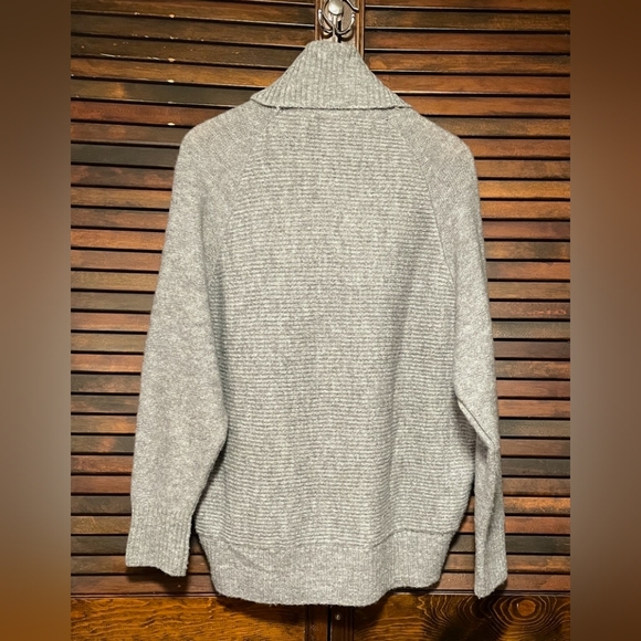 Mango Women's Gray Cozy Knit Turtleneck Long Sleeve Sweater, Size S - Picture 2 of 3